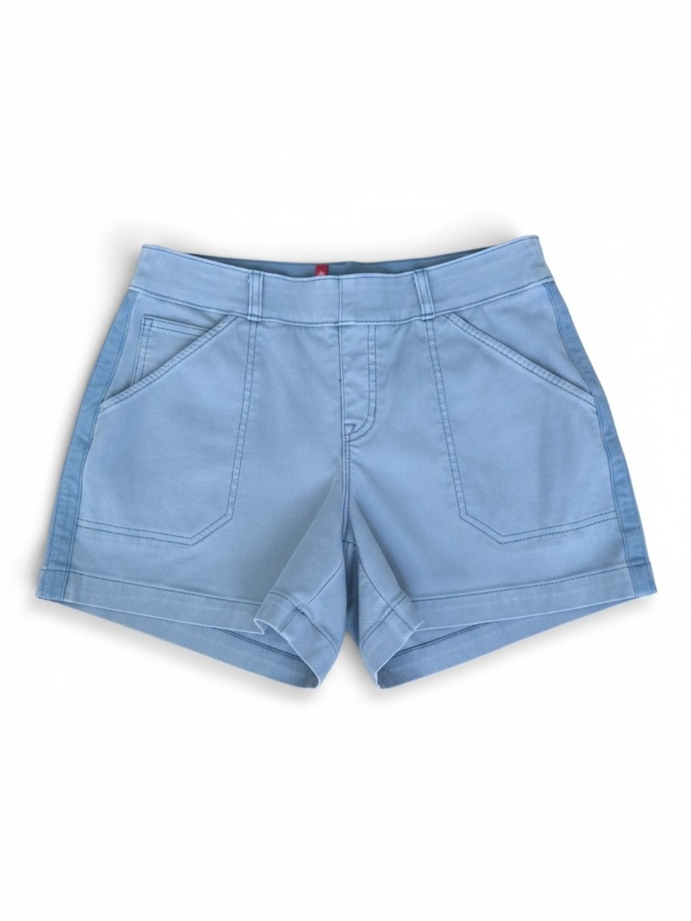 SPANX 4-Inch Stretch Twill Utility Shaping Shorts Blue Gray Size M